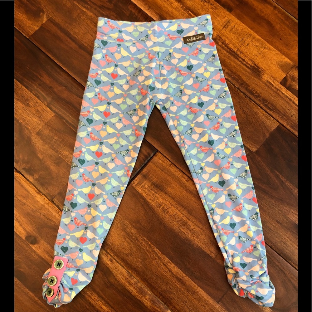 Matilda Jane Sz4 Repeat After Me Blue Burd Leggins